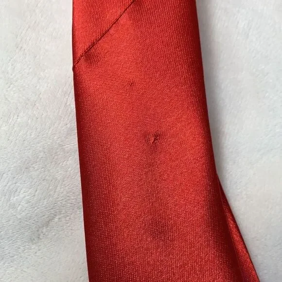 Mickey Mouse Fishing Red Silk Tie for Adults - Picture 4 of 8